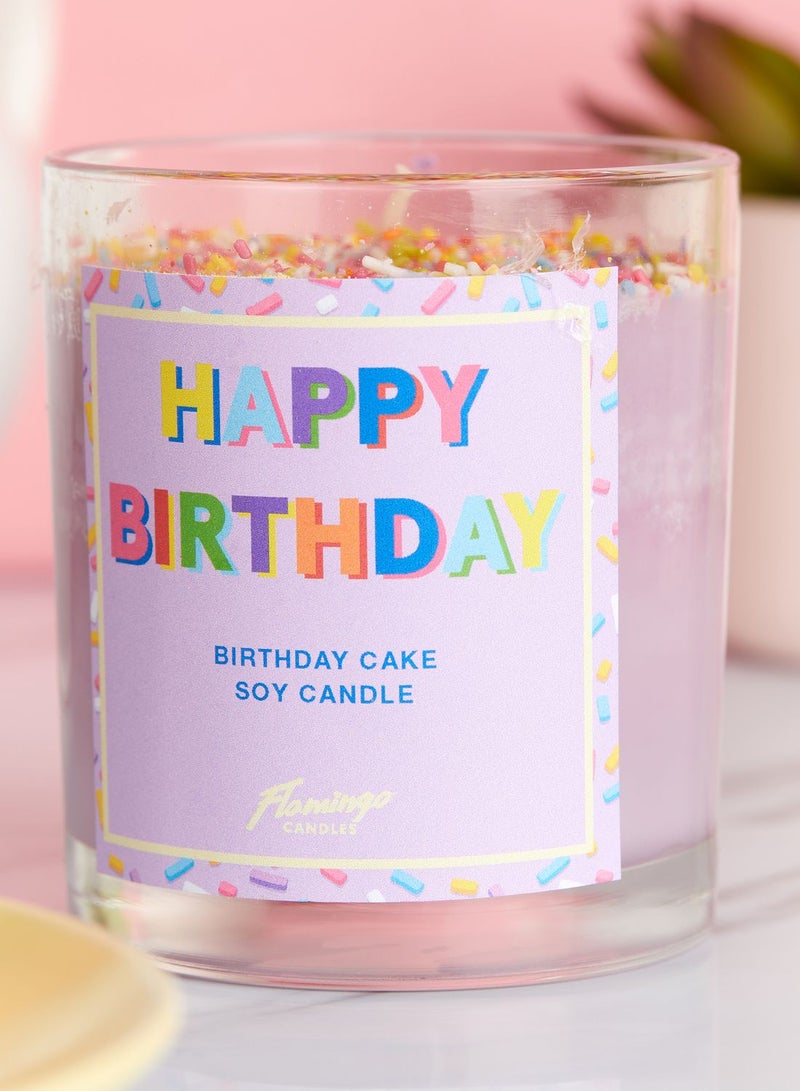 Birthday Cake Happy Birthday Sprinkle Candle