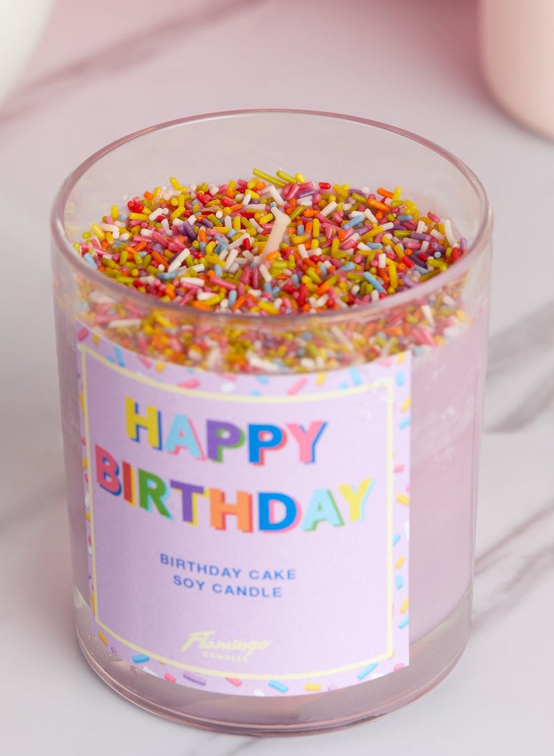 Birthday Cake Happy Birthday Sprinkle Candle