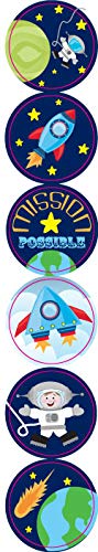 Fun Express Space Stickers (100 Pieces) Stationery, Stickers, Classroom Incentives, Party Favors - Image 2