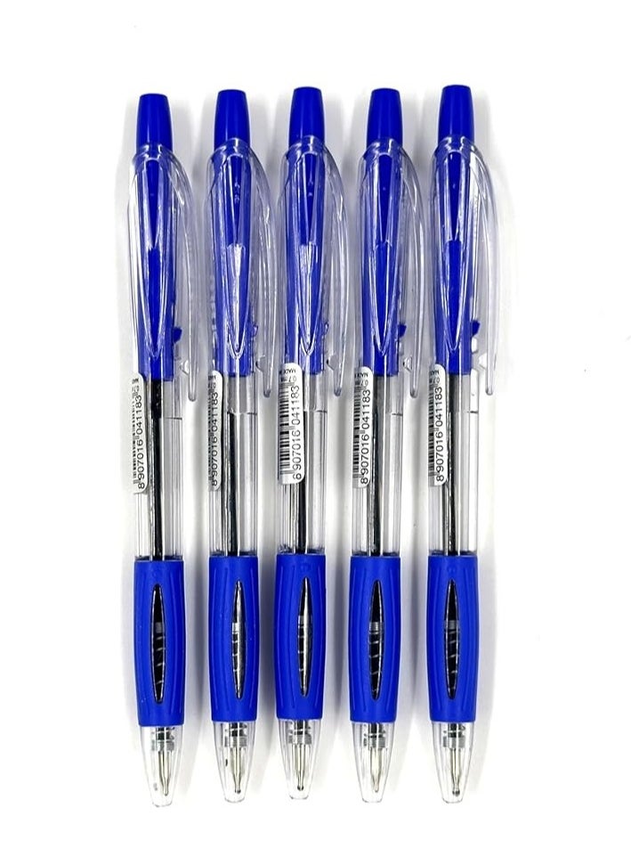Claro ARROW BALL PEN - 0.6 mm Tip, Advanced Push Mechanism, 50 Pieces Pack, Blue, Non-Toxic, Translucent Body  - Image 2
