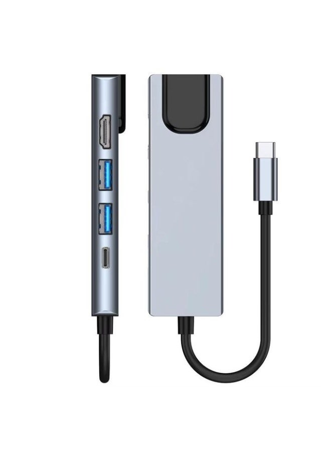 Zero 5-in-1 USB-C Hub with RJ45 Ethernet, 4K HDMI, 100W PD Charging & 2 USB 3.0 Ports – Compatible with MacBook Pro/Air & Type-C Devices - Image 2