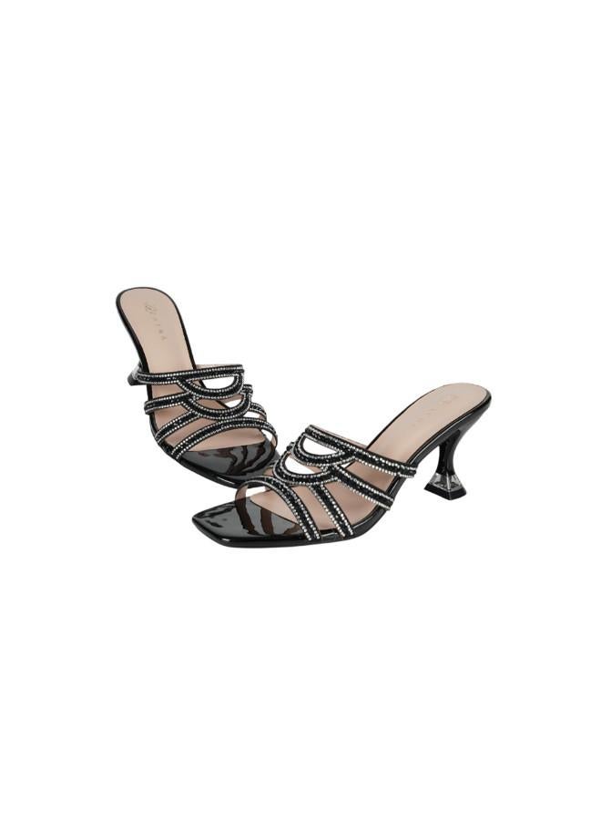 ZAYNA 221-239 Zayna Ladies Kitten Heel Sandals 15C8618-624 Black - Image 3