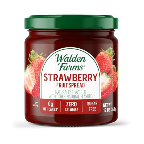 Walden Farms Strawberry Fruit Spread – Zero Calorie, Low Carb, Keto-Friendly, Vegan, Sugar-Free, Classic Strawberry Flavor – 12 oz Bottle - Image 1