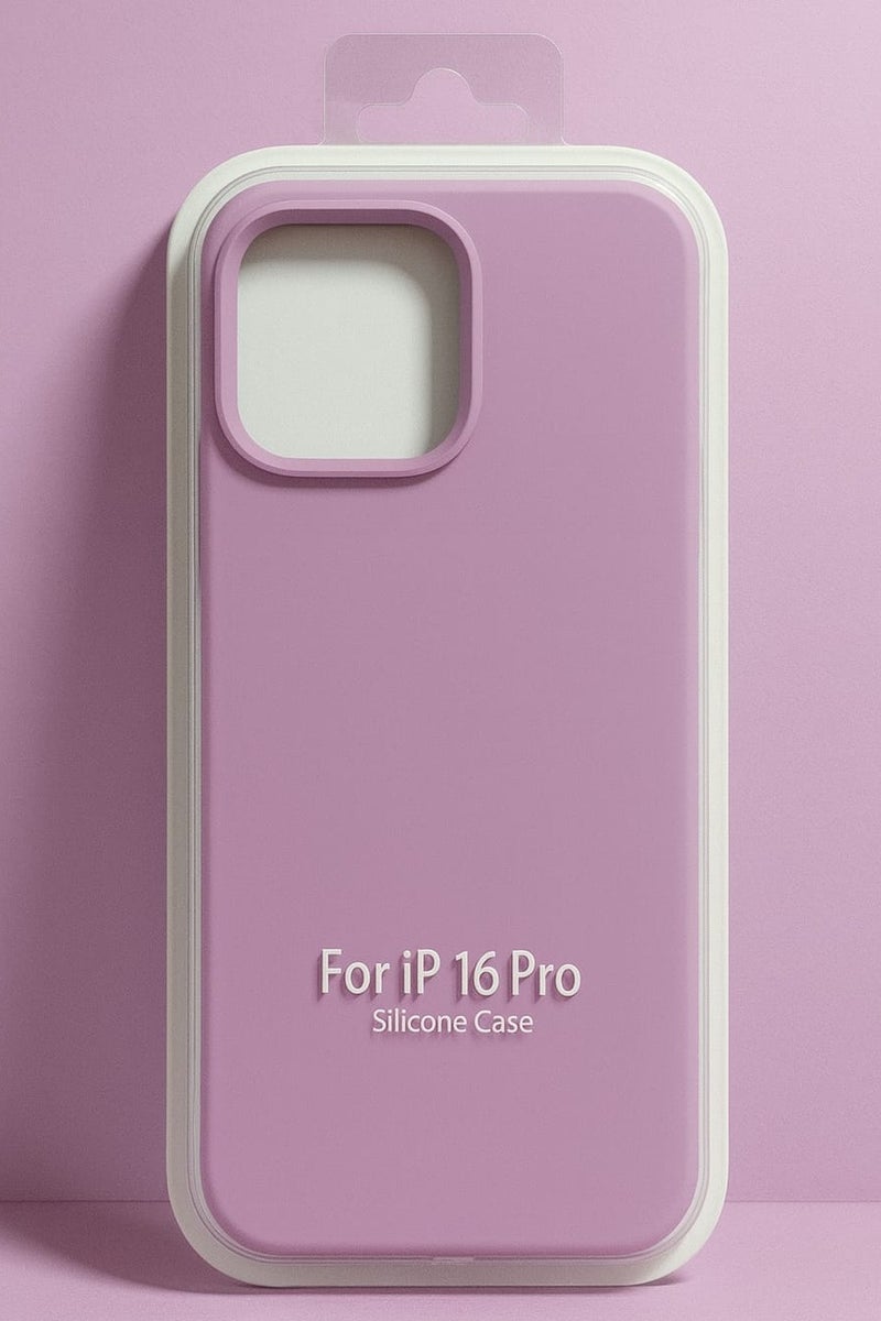 For iPhone 16 Pro Silicone Case – Slim Shockproof Protective Back Cover, Soft & Lightweight, Purple - Image 2