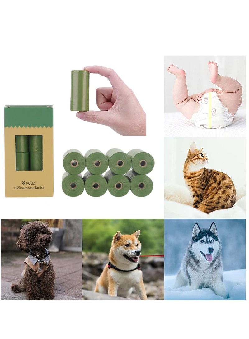 MissTiara Dog Waste Bags Holder 2 pack Dispenser with Extra 8 Rolls 120pcs Lavender Scented Thick Strong 100% Leak Proof Biodegradable Dog Poo Bags - Image 5