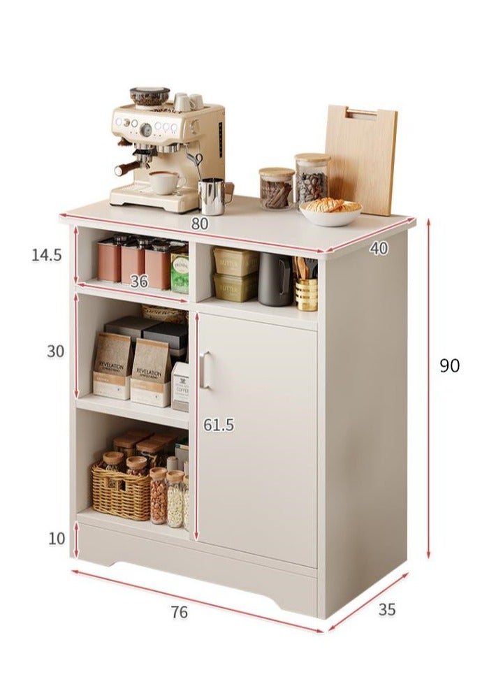 جولدن زاوية القهوة ، خزانة القهوة مع التخزين ، خزانة وحدة تخزين بوفيه الجانبية الحديثة مع درج ، طاولة لهجة بيضاء للمنزل (80*40*90 سم) - Image 2