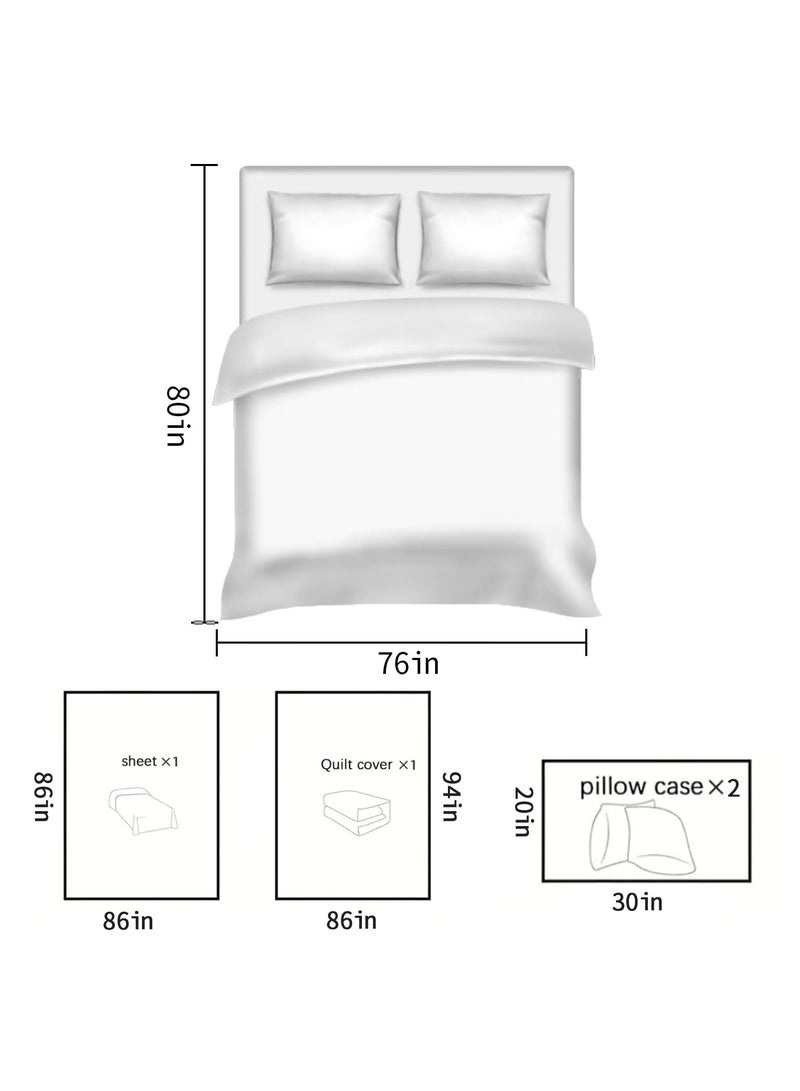 Travel-Ready 8-Piece Disposable Bed Sheet Set: Queen Size Includes 2 Bed Sheets, 2 Quilt Covers, and 4 Pillowcases - Ideal for Business Trips, Hotels, and Spa Visits.  - Image 5