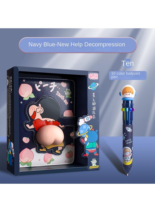 Bluejw Decompression Of This Decompression Notebook Students Super Cute Cute Girl Heart Creative Cartoon Hand Book Children's Hand Account Suit - Image 1