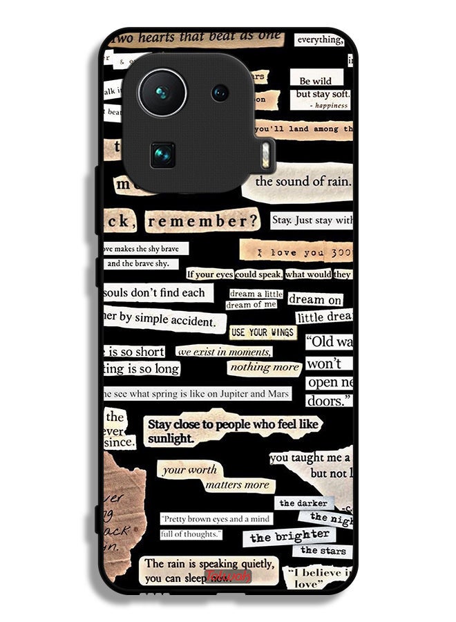 Tolwak Xiaomi Mi 11 Pro Protective Case Cover Quotes Stickers - Image 2