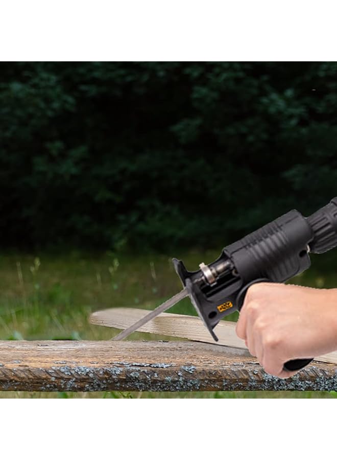 erorex Portable Reciprocating Saw Adapter Multifunctional Electric Drill Modified Tool Attachment With Ergonomic Handle 3 Saw Blades For Wood Metal Cutting - Image 4