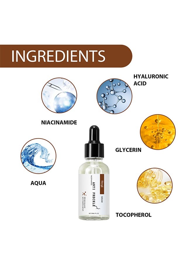 Hoygi - Niacinamide Anti Freckle Serum，Niacinamide Spot Correcting Serum | Hydrating, Skin Brightening, Dark Spot Fading & Skin Rejuvenating Essence 30ml - Image 1