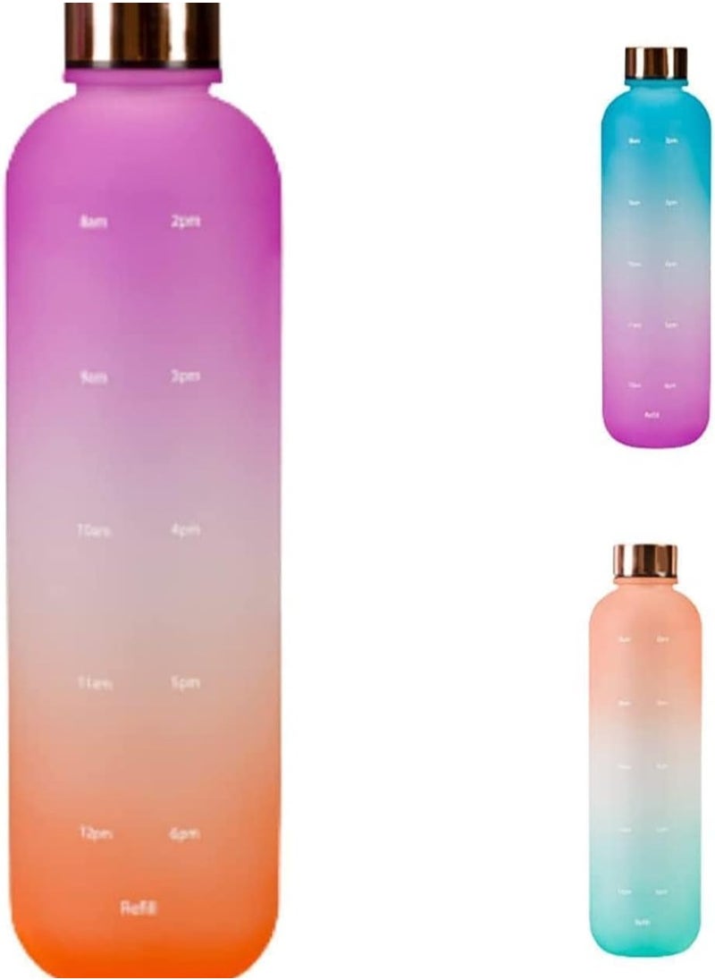 Spaceshoop Drinking Water Bottle 1000 ml  BPA Free Leakproof Motivational Water Bottle for Travel  Fitness  Outdoor Sports Home  School Gym Yoga  - Image 1
