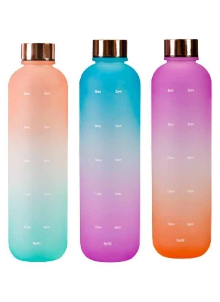 Spaceshoop Drinking Water Bottle 1000 ml  BPA Free Leakproof Motivational Water Bottle for Travel  Fitness  Outdoor Sports Home  School Gym Yoga  - Image 2