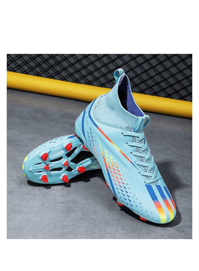 xozgdovg Spike Sneakers TF Training Shoes Football Shoes Non-slip (Spike Bright Moon)45  - Image 1