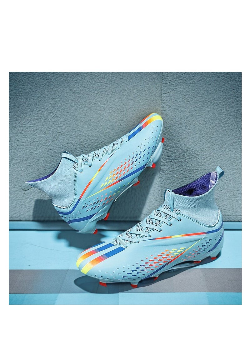 xozgdovg Spike Sneakers TF Training Shoes Football Shoes Non-slip (Spike Bright Moon)45  - Image 2