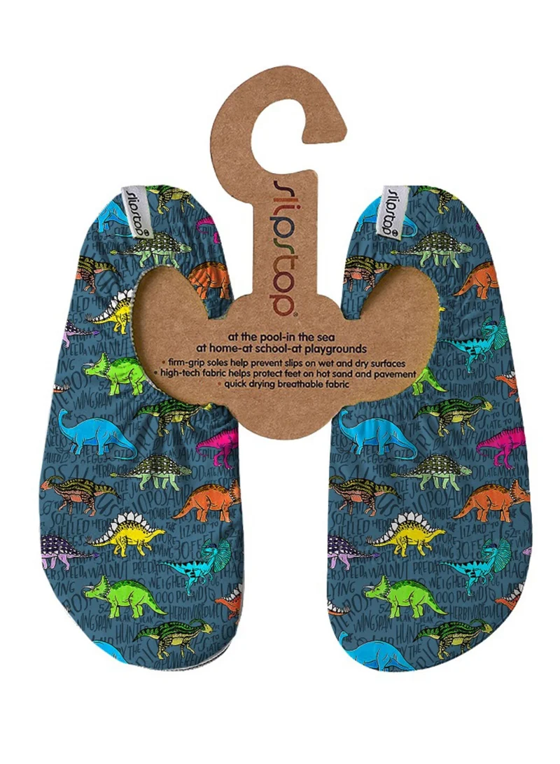 سليبستوب سليبستوب تكساس أحذية أطفال بطبعة ديناصور غير قابلة للانزلاق للمياه والشاطئ خفيفة الوزن سريعة الجفاف جاهزة للسباحة للأطفال والرضع