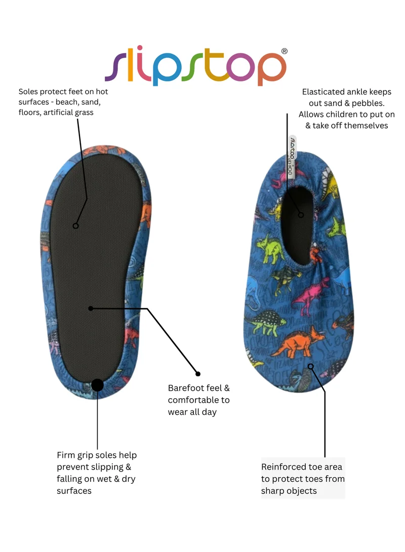 Slipstop grey Slipstop Texas Kids Non Slip Water and Beach Shoes Lightweight Quick Dry Swim Ready Footwear for Babies and Children for Men | Best Price UAE