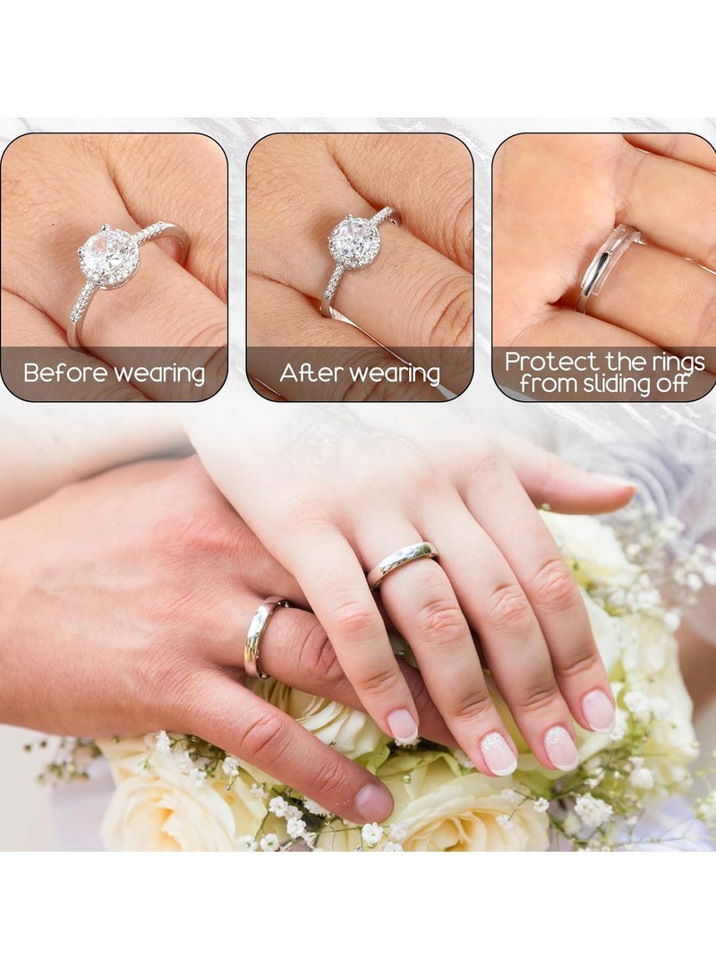 Invisible Ring Sizers for Loose Rings, 8 Pcs Flexible Invisible Ring Size Adjuster with Hole Ring Guards Anti-Slip Ring Adjusters for Women Men Loose Rings, 8 Sizes - Image 4