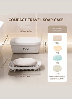 bdo BDO Travel Soap Case, 100% Leakproof Soap Box with Lid, Bar Soap Holder for Traveling, Portable Soap Container for Gym, School, Camping  - Image 2