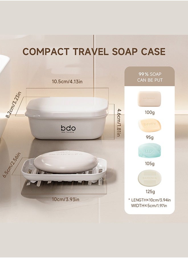 bdo - BDO Travel Soap Case, 100% Leakproof Soap Box with Lid, Bar Soap Holder for Traveling, Portable Soap Container for Gym, School, Camping - Image 1