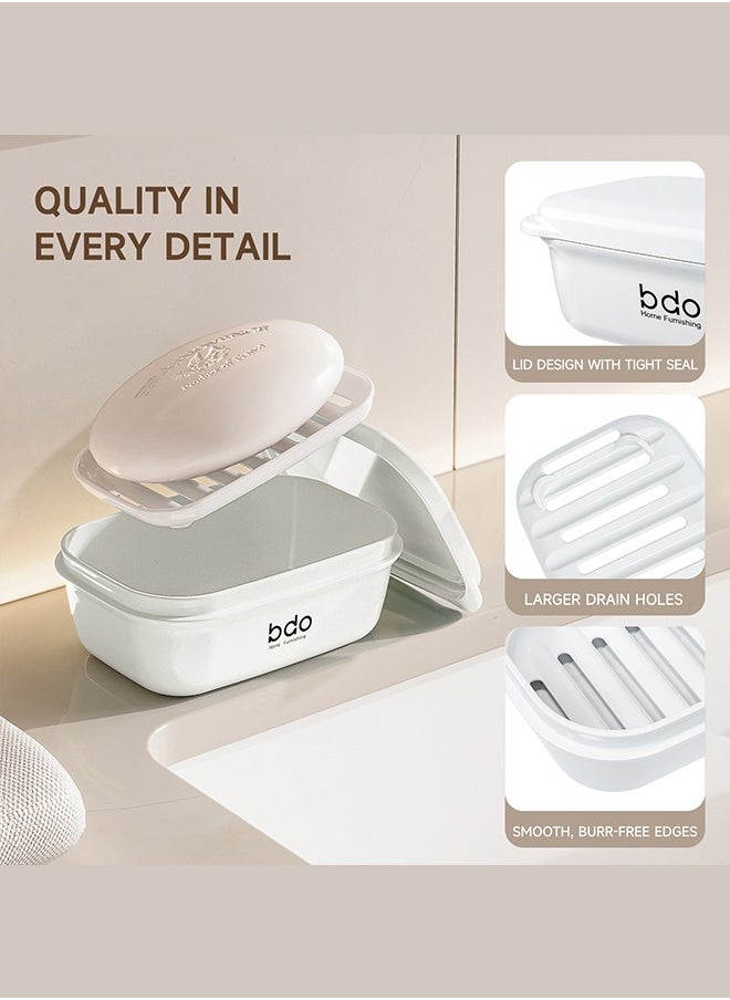 bdo - BDO Travel Soap Case, 100% Leakproof Soap Box with Lid, Bar Soap Holder for Traveling, Portable Soap Container for Gym, School, Camping - Image 1