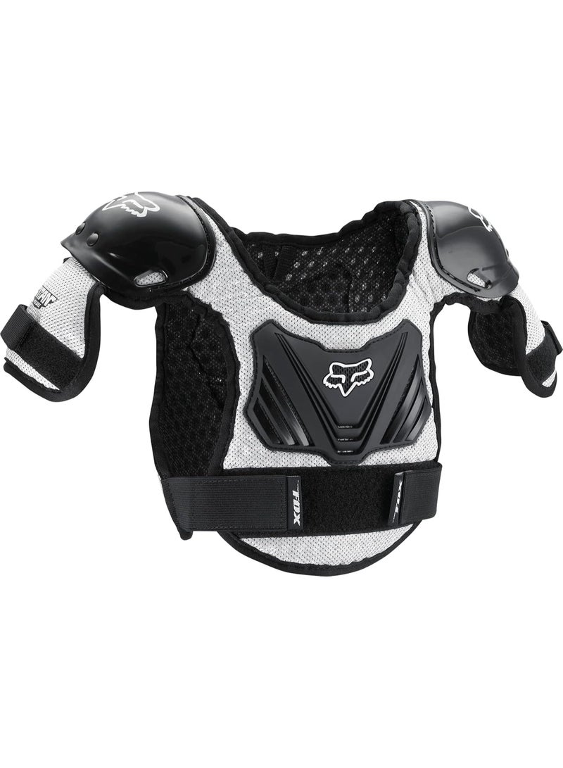 Fox Racing واقي الصدر موتوكروس فوكسرسينغ للشباب بي وي، أسود/فضي، م/ل - Image 1