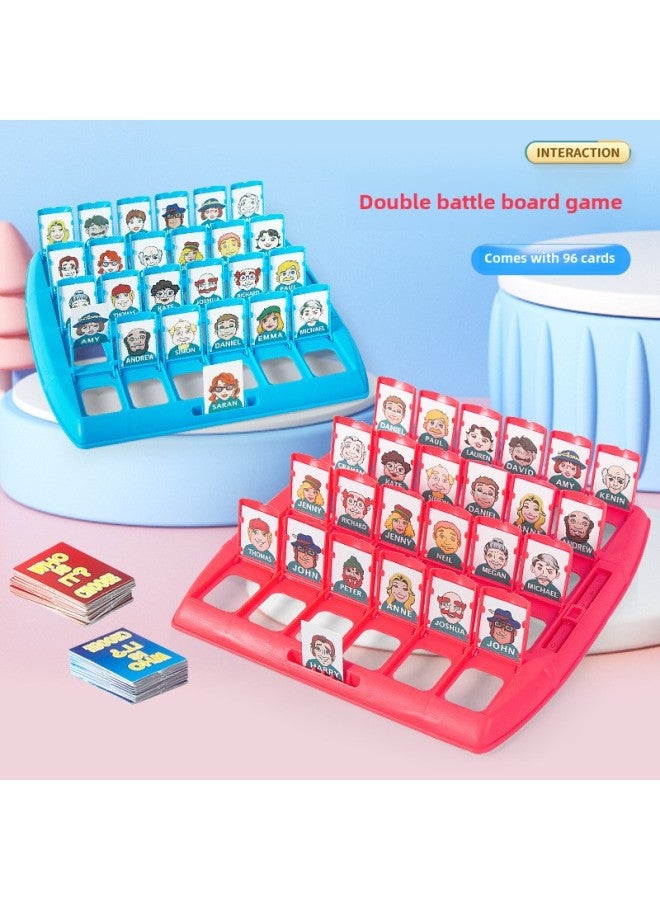 Guess Who I Am, Parent-child Interaction, Intelligence Training, Toys, Two-person Pair Of War, Tremolo, Table Games, Intelligence Games-Colour:Macaron Color Guess Who I Am 96 Card  - Image 1