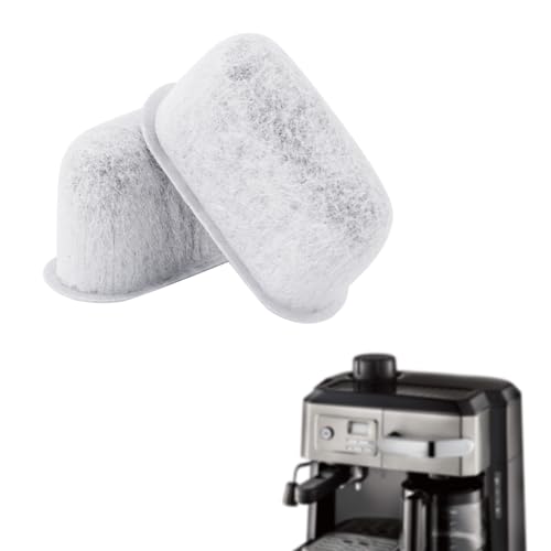 XIHIRCD 2pcs Espresso Machine Filters for Delonghi, Super Strong Adsorption Activated Charcoal Water Filter Pod Accessories Espresso Machine Filter Replacement Parts for 7313285779 for Delonghi - Image 1