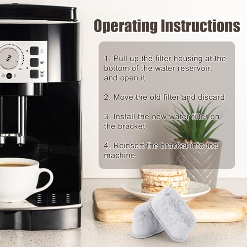 XIHIRCD 2pcs Espresso Machine Filters for Delonghi, Super Strong Adsorption Activated Charcoal Water Filter Pod Accessories Espresso Machine Filter Replacement Parts for 7313285779 for Delonghi - Image 5