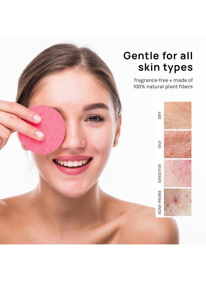 AOA Studio 50-Count Compressed Facial Sponges 100% Natural Cosmetic Spa Sponges for Facial Cleansing, Exfoliating Mask, Remove for Makeup, Dead Skin, and Dirt (50 counts, Pink) - Image 3