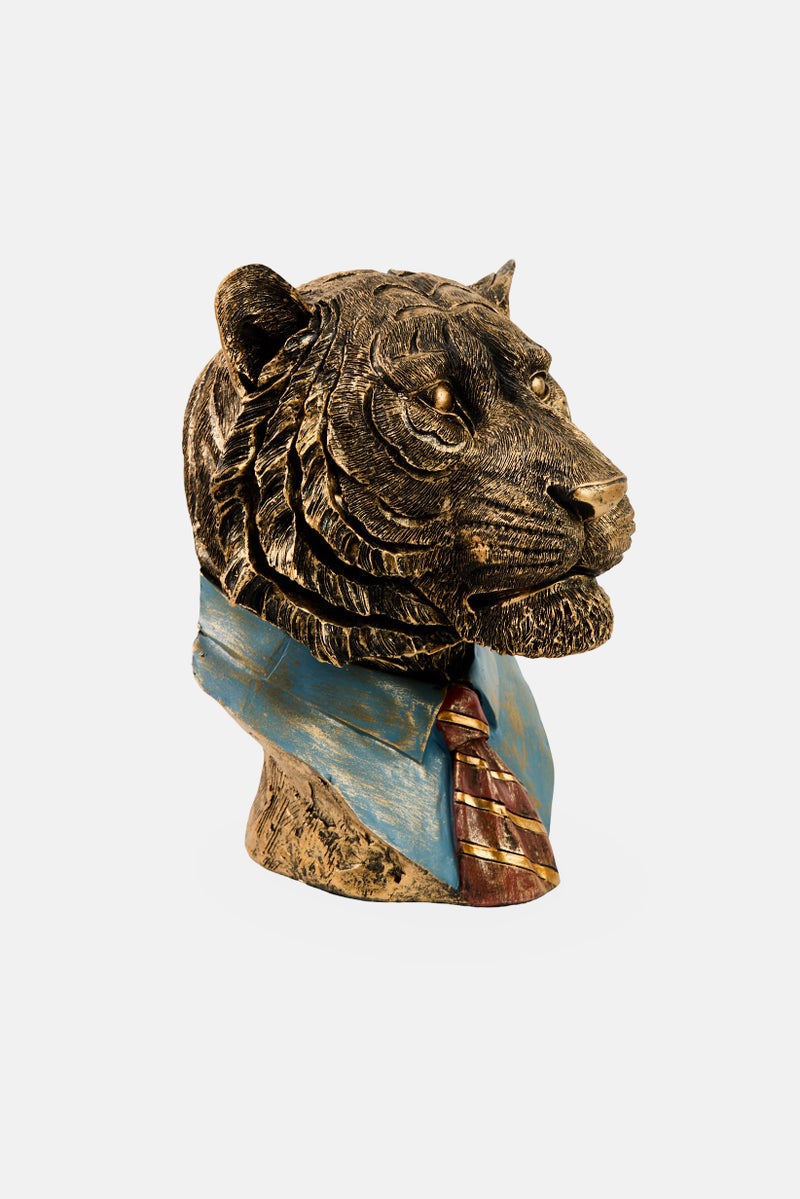 Nanette lepore Decorative Polyresin Tiger Bust, Copper - Image 2