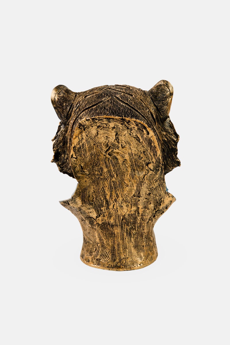 Nanette lepore Decorative Polyresin Tiger Bust, Copper - Image 3