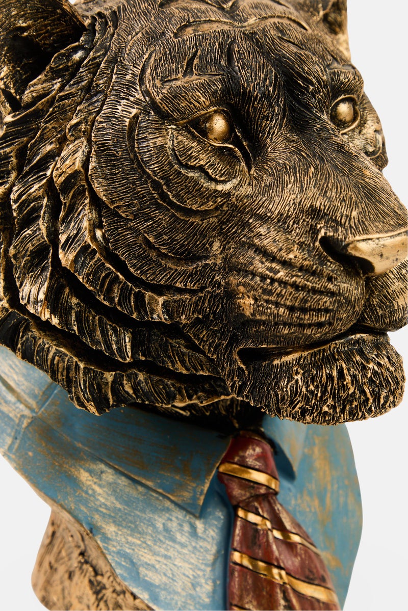 Nanette lepore Decorative Polyresin Tiger Bust, Copper - Image 4