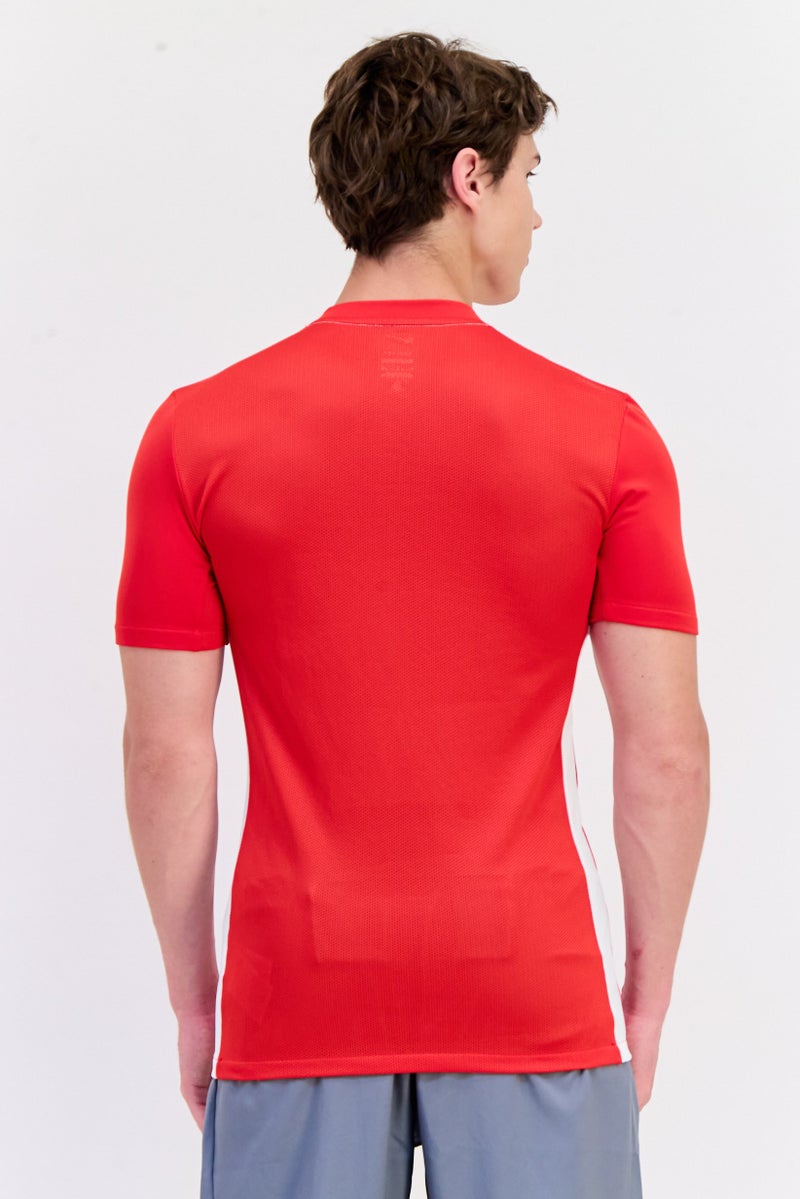 Nike Men Slim Fit Short Sleeve Training Jersey, Red  - Image 2