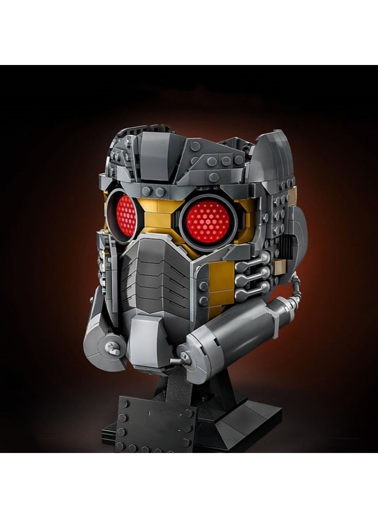 General Star-Lord mask helmet model assembled small particles building block toys, creative building block model for children and Marvel fans  - Image 1