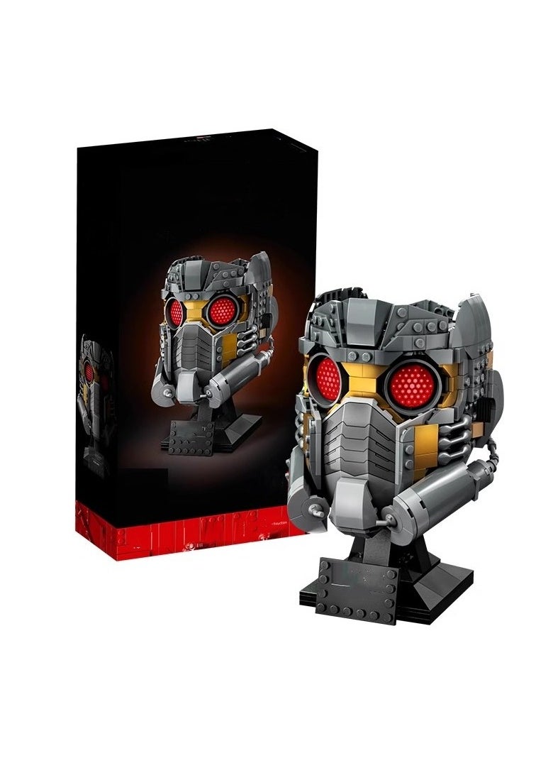 General Star-Lord mask helmet model assembled small particles building block toys, creative building block model for children and Marvel fans  - Image 3