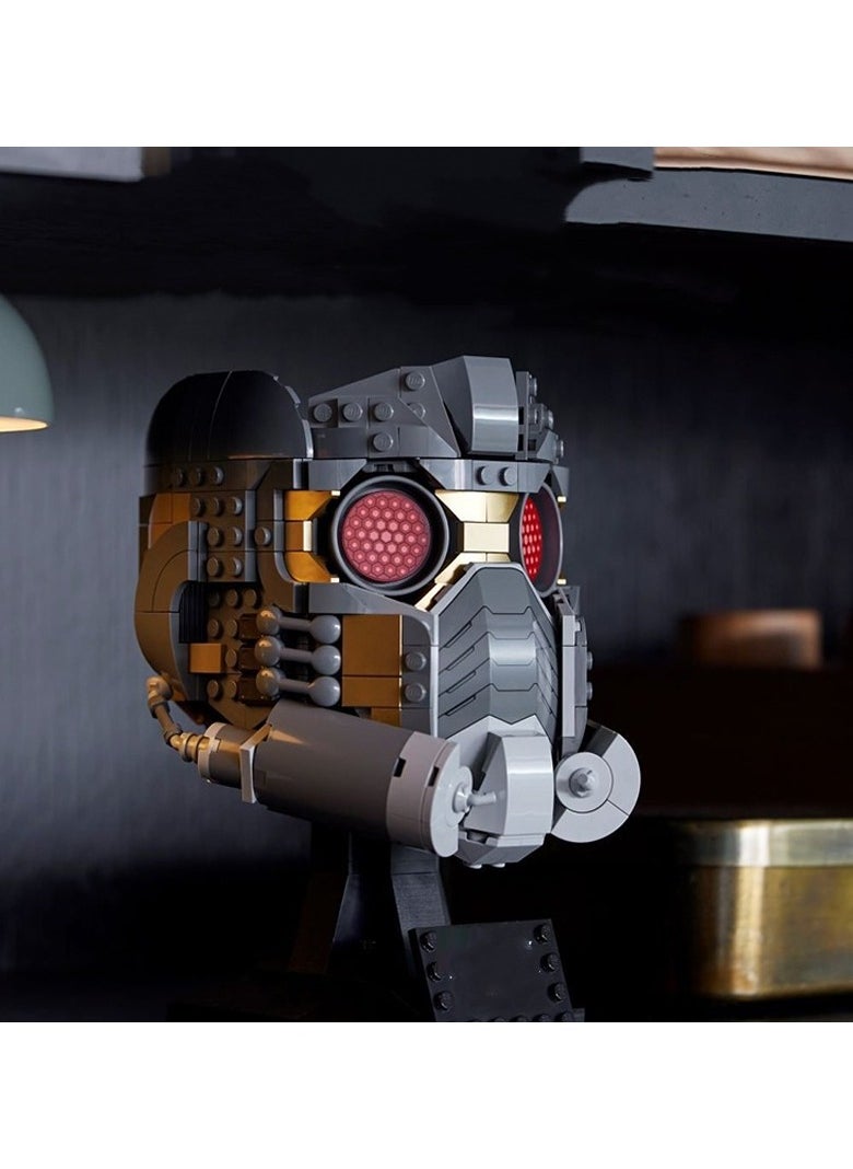 General Star-Lord mask helmet model assembled small particles building block toys, creative building block model for children and Marvel fans  - Image 2