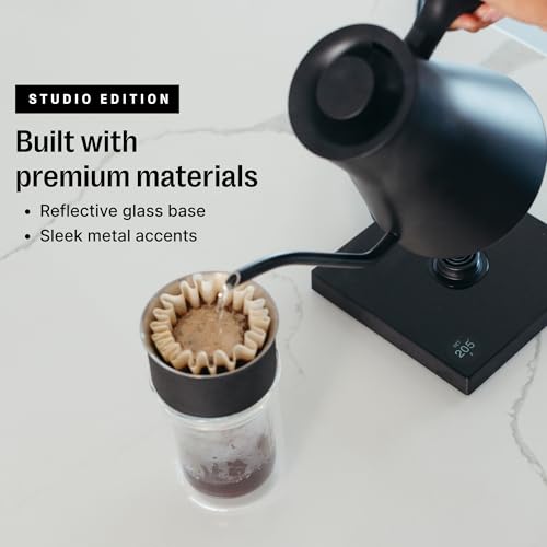 Fellow Stagg EKG Pro Studio Edition Electric Gooseneck Kettle - Pour-Over Coffee, Tea, Quick Heating, Precise Temperature Control, Scheduling, Built-in Brew Timer-Matte Black with Walnut Handle, 0.9 L - Image 3