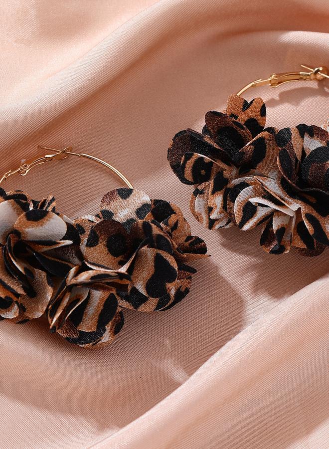 Take Two Leopard Print Hoop Earrings - Image 5