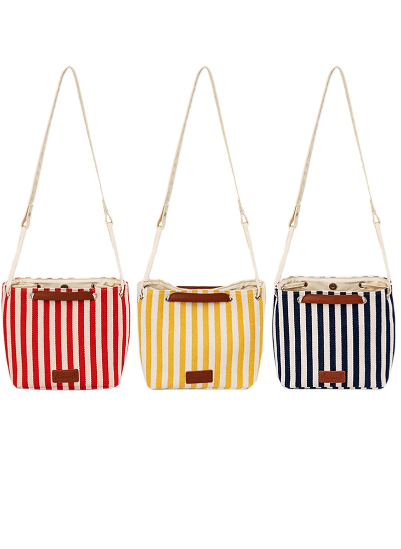 Anemoss - Women Tote Bags, 2-in-1 Hand and Shoulder Bag, Magnetic Closure Large Capacity, Striped Desgin Handbag, Crossbody Travel Bag, Gifts for Women and Girls - Image 1