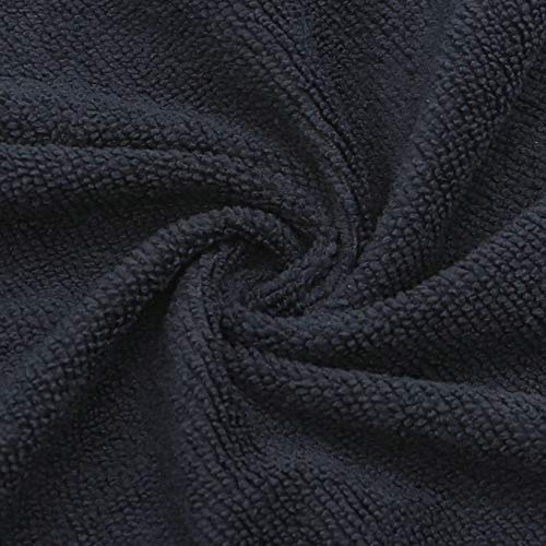VeraSong Microfiber Dish Cloths Fast Drying Kitchen Cleaning Cloth Dish Rags Dust Cloths Ultra Absorbent Lint Free Washcloths with Poly Scrub Side 12inch x 12inch 8 Pack (Black) - Image 5