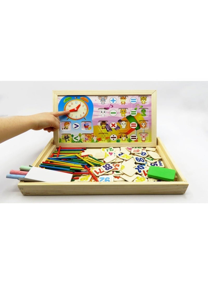 لعبة تعليمية خشبية للأطفال - لعبة عد الأرقام والرسم - Image 2