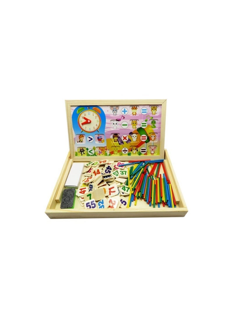 لعبة تعليمية خشبية للأطفال - لعبة عد الأرقام والرسم - Image 4