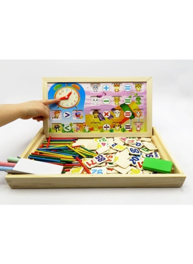 لعبة تعليمية خشبية للأطفال - لعبة عد الأرقام والرسم - Image 1