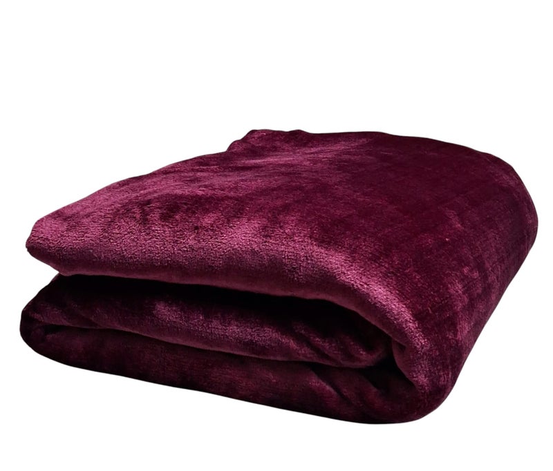 CHANDRAVATI Premium Plush Solid Summer Single Bed Dohar/Ac Blanket | 200 GSM Reversible Lightweight Cozy Soft for Single Bed, Sofa, Couch, Travel & Camping || (Magenta, Double) - Image 1