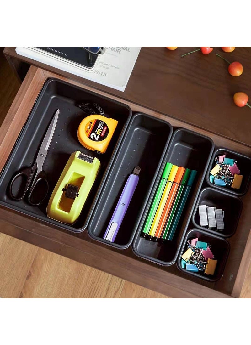 HOMAXA Homaxa 10Piece Interlocking Bin Pack Granite VALUE COLLECTION Customizable MultiPurpose Storage Durable Easy to Clean Black  - Image 5