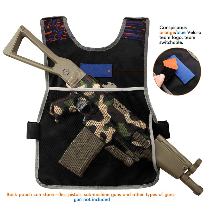 Hely Cancy Large Size Adjustable Toy Tactical Vest Kit Compatible with Nerf N-Strike Elite Series for Men, Big Kids XL-Size - Image 3