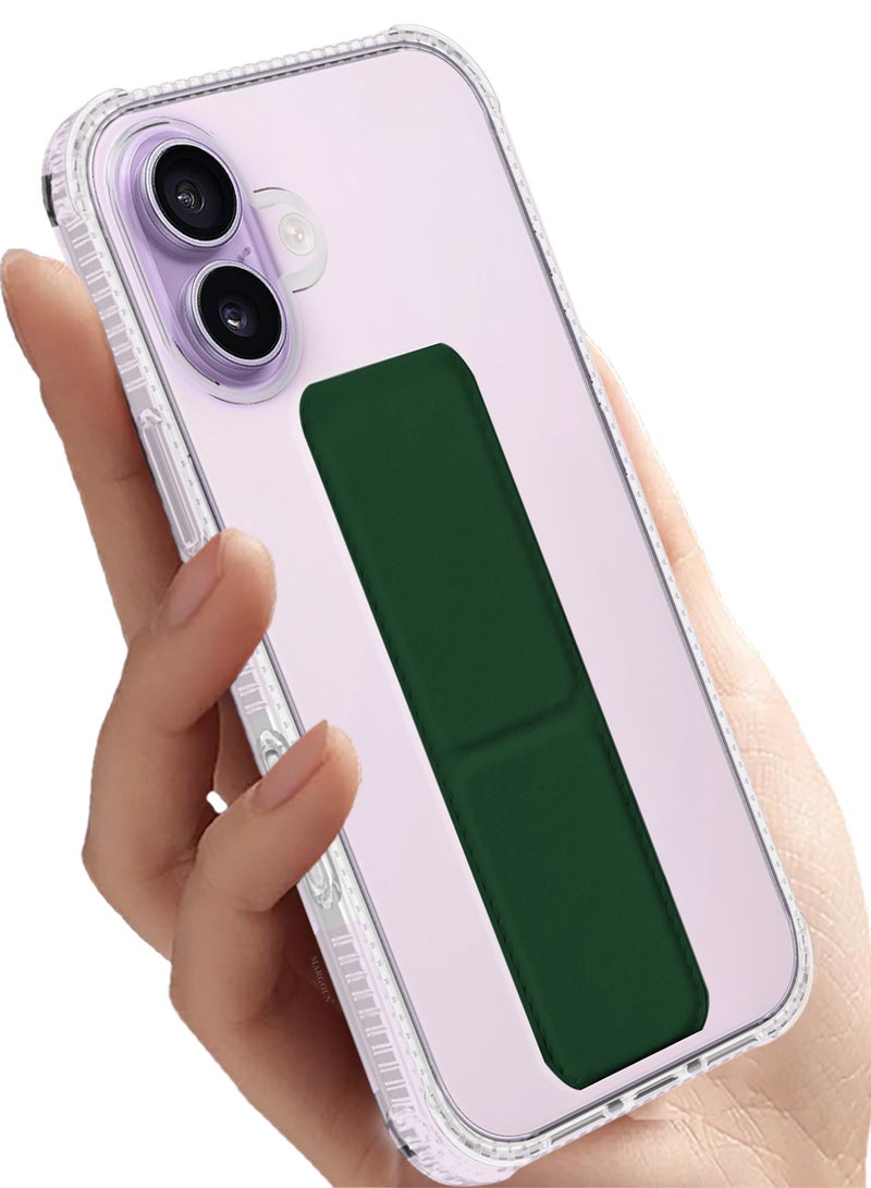 CATANES 3 Packs Finger Grip Clear Case Cover for iPhone 17- Kickstand Car Magnetic Holder Multi-function Protective Two-in-one Case with Two 3D Screen Protectors - Dark Green - Image 2