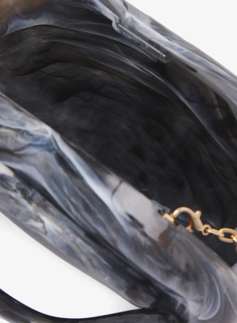 ايلا Monochrome Raisin Chain Clutch