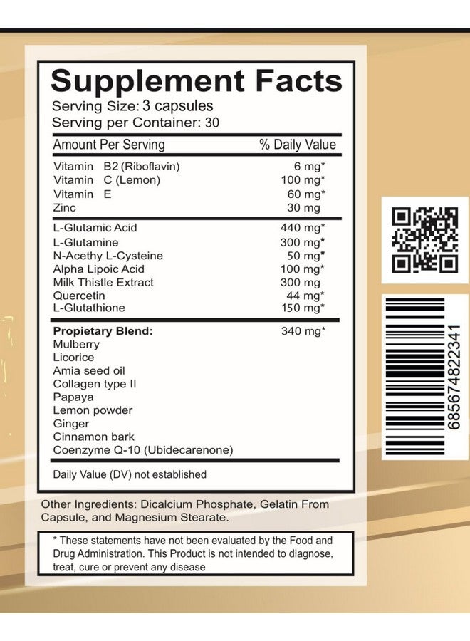 VITAMISAN Glutathione Liposomal, NAC, Milk Thistle, Collagen, Total, 90 Capsules, Made in USA, Fresh - Image 4